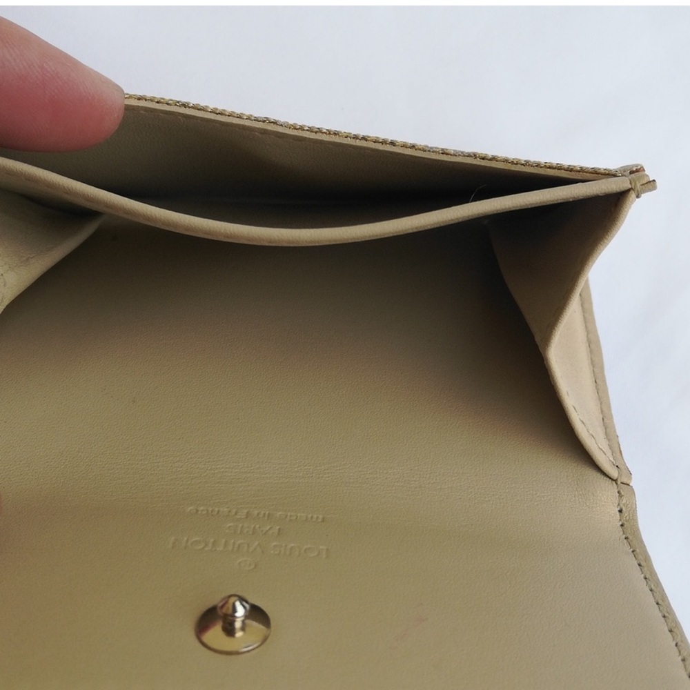 Louis Vuitton Silver/Gold Monogram Shine Porte Monnaie Card Holder - Picture 6 of 8